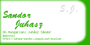 sandor juhasz business card